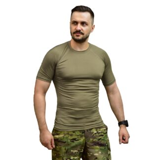 Компресійна футболка потовідвідна. Олива