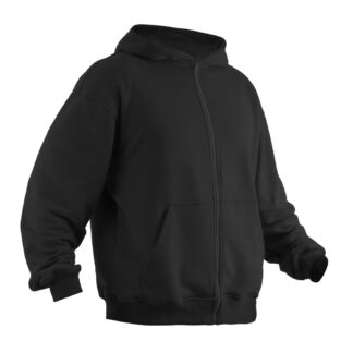 Худі на застібці з капюшоном Oversize. Чорний