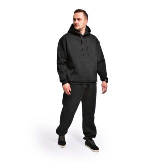 Спортивний костюм утеплений (худі + штани). Чорний